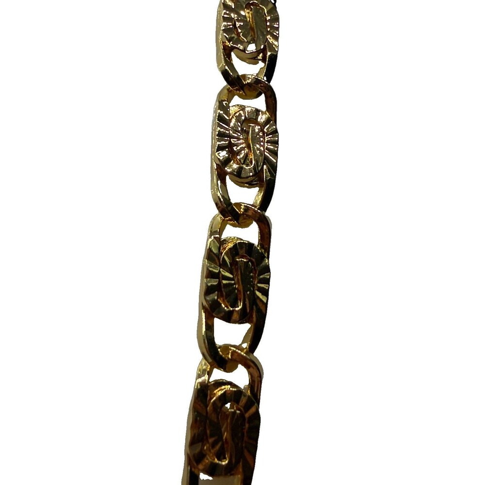 The Italian Tiger Eye Link Chain- Tiger Eye 750 Italy 6mm 22” 19 Grams